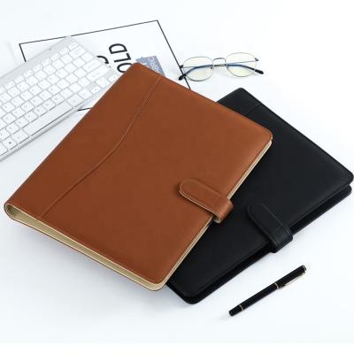 China 2022 High Quality Leather Folder Mens A4 Business PU Folder Case A4 Folder Men's PU Leather for sale