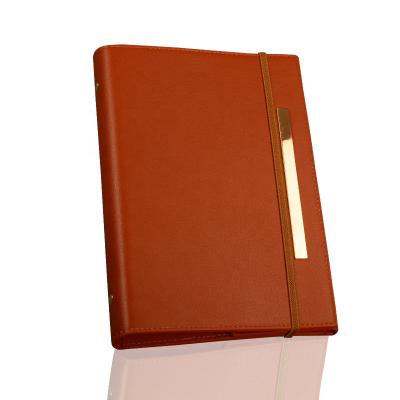 China Hard cover book business notebooks hard cover creative custom design a5 PU notebook planner elastic band leather loose-leaf notebook for sale