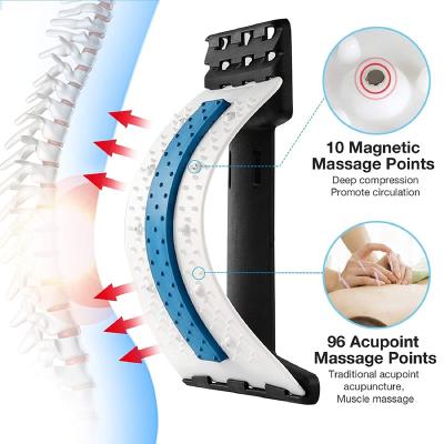 China Comfortable Back Stretcher Back Pain Relief Device With Magnet Massager Lumbar Support Multilevel Back Stretcher for sale