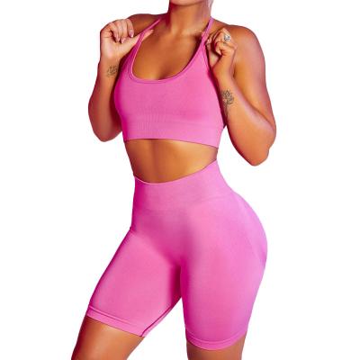 China Wholesale Workout Waist Fitness Gym Clothing Yoga Women Breathable Bras Tops Pants Gym Yoga Set for sale