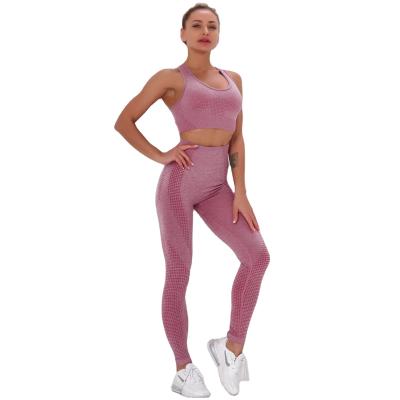 China Breathable Hot Selling Seamless Yoga Sets Women Fitness Yoga Pants Sets Gym Workout Two Pieces Of Yoga Suit Sets for sale