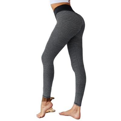 China Breathable seamless fitness butt crack! crack! Lift Gaiters High Waist Honeycomb Butt Lift Women Yoga Pants for sale