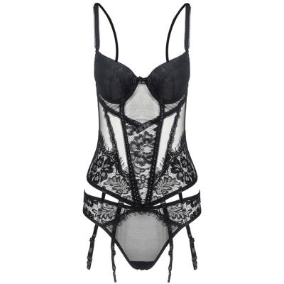 China PoeticExist Women's Lace Sexy Lingerie Set Lady Lace Corset Shapewear for sale