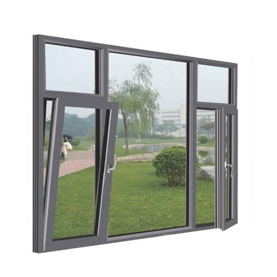 China Magnetic High Quality Aluminum Screen 108 Thermal Break Casement Window For Garden for sale