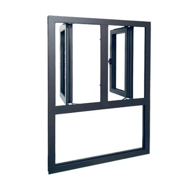 China Hurricane Magnetic Minimalist Thin Impact Aluminum Window Screen Frame Design Frameless Window And Door System Casement Windows for sale