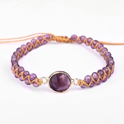 China New Fashion Vintage CLASSIC Daily High Quality Jewelry Women Thanks Natural Gemstone Stone Beads Macrame Bracelet for sale