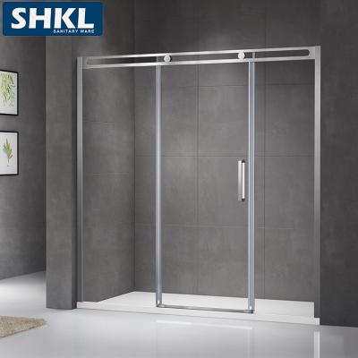 China Hardware Constructed Of Durable Aluminum Frameless Exterior Glass Sliding Adjustable Offset Quadrant Shower Doors for sale