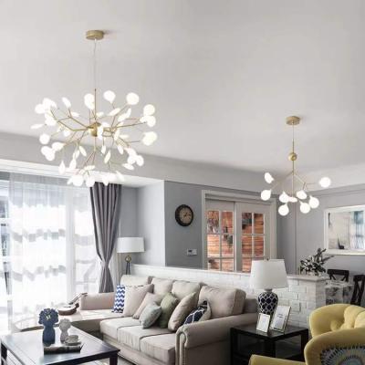 China Suspended Ceiling Light for Bedroom Dining Room Kitchen Office 3 Color 45 Heads Chandelier Pendant Light Ceiling Light for sale