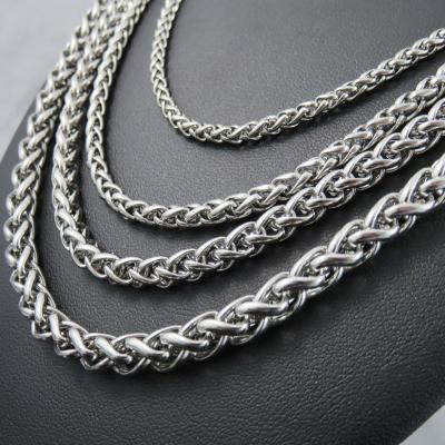 China Other SroanchdiJewellery 3mm Keel Chain Stainless Steel Necklace Flower Basket Chain Stainless Steel Chain Lock for Men and Women for sale