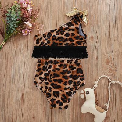 China 1~14Years Kids Leopard Print Swimsuit Breathable Kids Girls Fail To Wear Breathable Swimsuit Little Girls Two Piece Bikini Set for sale