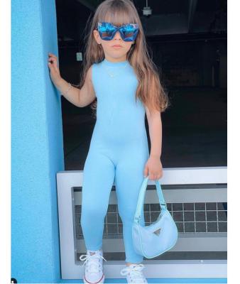 China Casual One-Piece Overalls Kids Clothes For Kids Clothes Use Spring Autumn Children Girls Little Girl Leather Overalls for sale