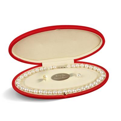 China Luxury pearl jewelry box jewelry box Japanese style PU display packaging jewelry box necklace for sale