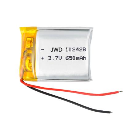 China Home appliance manufacturers 102428 650mAh 3.7v polymer lithium battery camera GPS battery direct wholesale for sale