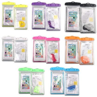 China 100% Waterproof Phone Cases Eco-Friendly Phone Pockets/Cases Floating Waterproof Universal Clear Water Proof Pocket TPU Mobile Phone Beach Dry Bag For Phone for sale