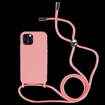 China Protect Mobile Phone Amazon hotsale Silicon Rope Lanyard Phone Case Cross - Body Collar Mobile Phone Cover For iPhone11 12 12PROMAX for sale