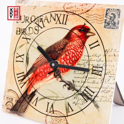 China China Supplier Minimalist 16*16cm Ceramic Square Child Waterproof Customized Clock for sale