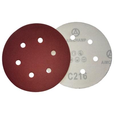 China AIMCHAMP 125MM Metal Wooden Hook and Loop Sander 5 Inch Orbital Sanding Disc for sale