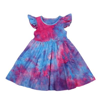 China Casual Summer Dress Toddler Girl Clothes Kids Clothing Baby Clothes Baby Dresses Tie Dye Dress for sale