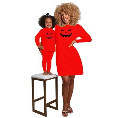 China 2020 Casual Hot Sale Babies Clothing Sets Red Outfits Woman Dress Mommy And Me for sale