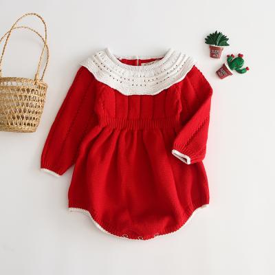 China 100% Polyester Baby Clothes Newborn Baby Knitted Onesie Infant Babies Valentines Romper Clothing Rompers for sale