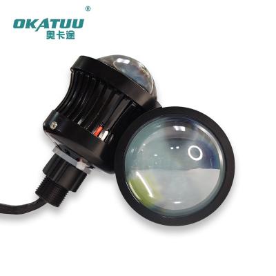 China OKATUU 25W Motorcycle High Low Beam LED Angel Devil Eyes Projector 9005 High Low Projector Car Modification Beam 9006 H4 H7 Car Modification Light Waterproof for sale