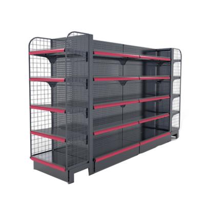 China Factory Manufacturers Gondola Supermarket Shelving Double Sided Supermarket Display Racks for sale