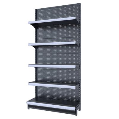 China Double Sided Gondola Shelving Retail Store Supermarket Store Display Racks Metal Shelves for sale