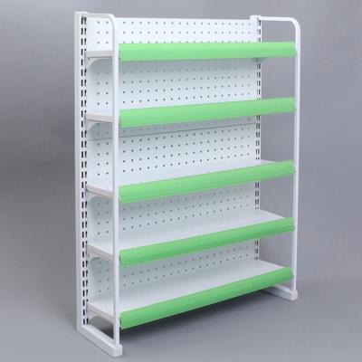 China Double Sided Light Duty Grocery Shelf Retail Supermarket Shelves Metal Racks Equipment for sale