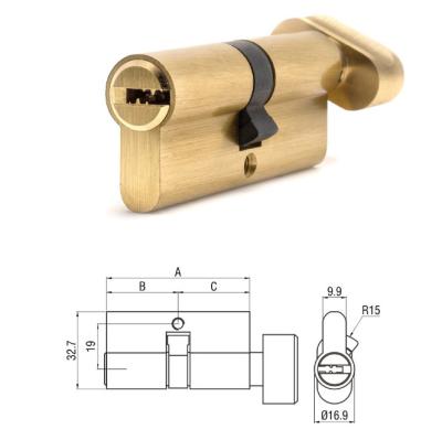 China Good Factory Price Professional Euro Door Steel Thumb Turn Cylinder Profile Door Lock Brass Hardware for sale