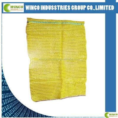 China Recyclable Raschel Recyclable PE Net Bag For Vegetables / Firewood / Onions for sale