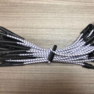 China Durable flexi tie toggle bungee ties shock cord elastic bungee toggle tie for sale