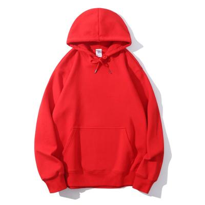 China High Quality Custom Made Long Sleeve Winter Long Sleeve Red Cotton Men Anti-Wrinkle Men's Cotton Unisex Hoodies for sale