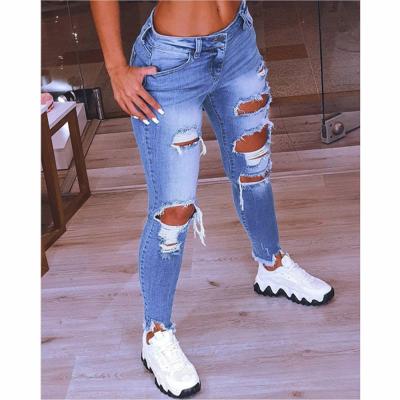 China QUICK DRY High Elasticity Bestselling Women's Dark Blue Casual Jeans Pants Denim Fashion Jeans For Women Supplier for sale