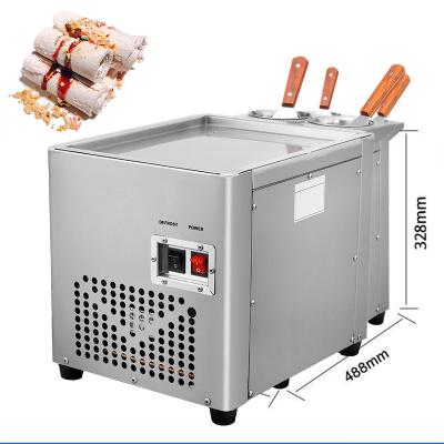 China Free shipping to USA tax included ETL CE Single Round Pan ice cream roll machine/fry ice cream machine/Fried Ice Cream M for sale