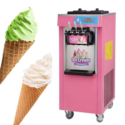 China Three Flavors Soft Serve Ice Cream Machine Commercial Floor Standing for sale