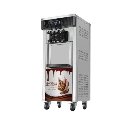 China hot selling 3 flavor Floor Model machine ice cream with air pump with double compressor system for sale for sale