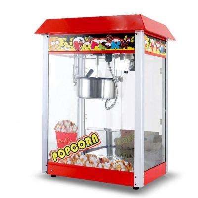 Chine Machine à popcorn avec 8 oz bouilloire cinéma vintage machine à popcorn commerciale avec lumière intérieure - rouge à vendre