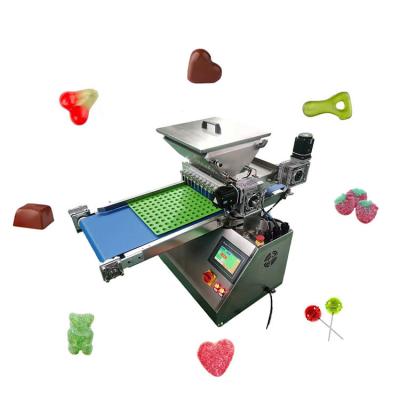 China Small Scale Gummy Mold Universal Depositor Semi Automatic Sugar Mint Hard Coconut Candy Form Make Machine for sale