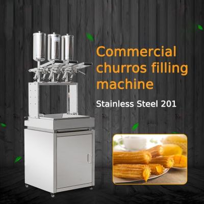 China Full Stainless Steel Street Food Snack Churro Extruder Machine With Fryer for sale