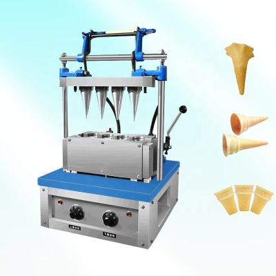 China Industrial Electric Ice Cream Cone Maker Automatic Waffle Cup And Cone Filling Making Machine With Ice Cream Cone Machine for sale