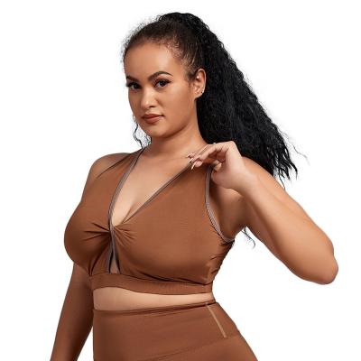 China Ama Larsi Latest Version Gym Suit Breathable Gymwear Retraining Clothes Exercise Bras Plus Size Ladies Fitness Tops for sale