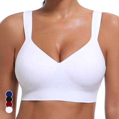 China Wholesale Sports Wear Breathable Padded Bralatte Crop Tank Top Fitness Workout Running Sports Top Bra For Women for sale