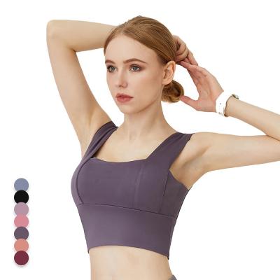 China Ama Larsi Wholesale Athletic Wear Workout Sports Bra Breathable Fitness Running Sports Yoga Shockproof Bra for sale