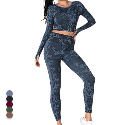 China Ama Larsi Wholesale Athletic Wear Breathable Sports Yoga Stretch Four Way Yoga Set Fitness Women for sale