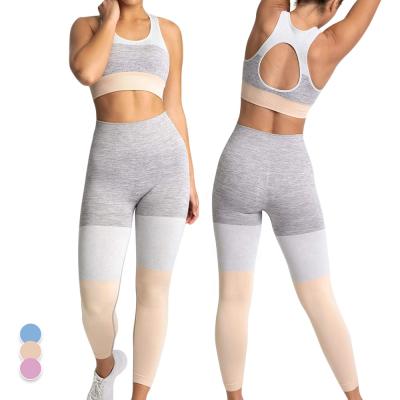 China Ama Larsi Best Selling Womens Breathable Seamless Yoga Sets Gym Exercise Women's Fitness High Waisted Suit Set for sale