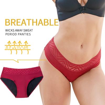 China 4 Layer High Waist Antibacterial Women's Period Underwear Plus Size Menstrual Leak Proof Menstrual Underwear for sale