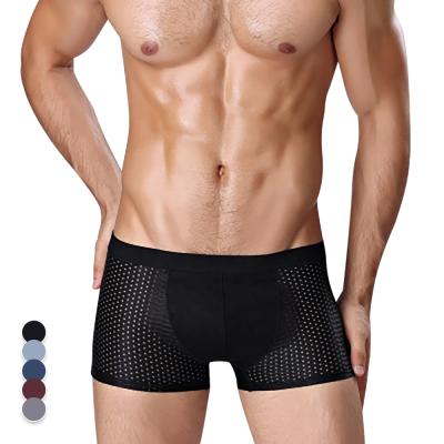 China Factory Direct Wholesale Anti-static Seamless Ice Silk Men's Underwear Plus Size 8XL Mesh Mens Boxer Brief Breathable for sale