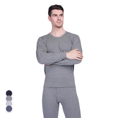 China Ama Larsi Best Selling Solid Color Round Neck Breathable Cotton Passionate Thermal Underwear For Men Winter Thermal Underwear for sale