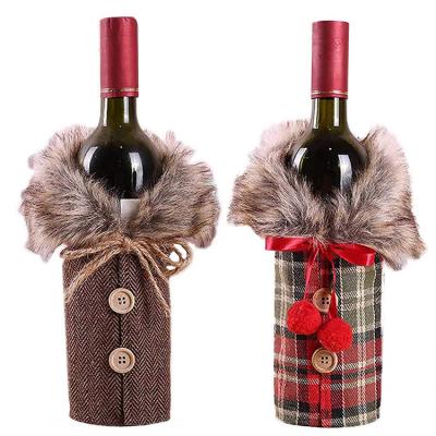 China Christamas Ornament Christmas Wine Bottle Cover Bags Santa Wine Bottle Cover Gift Merry Bag Christmas Dinner Christmas Table Decor Christmas for sale