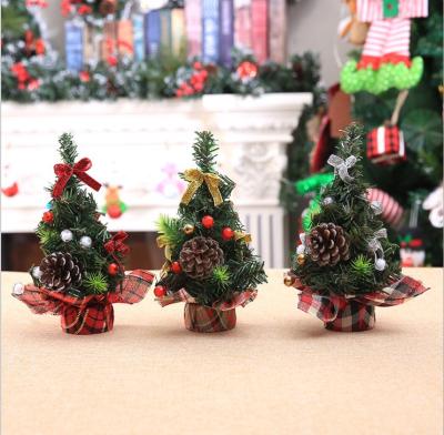 China Wholesale Artificial Christmas Tree Mini Snowing Indoor Christmas Tree Table Decoration Ornaments Small DIY Christmas Pine Tree for sale